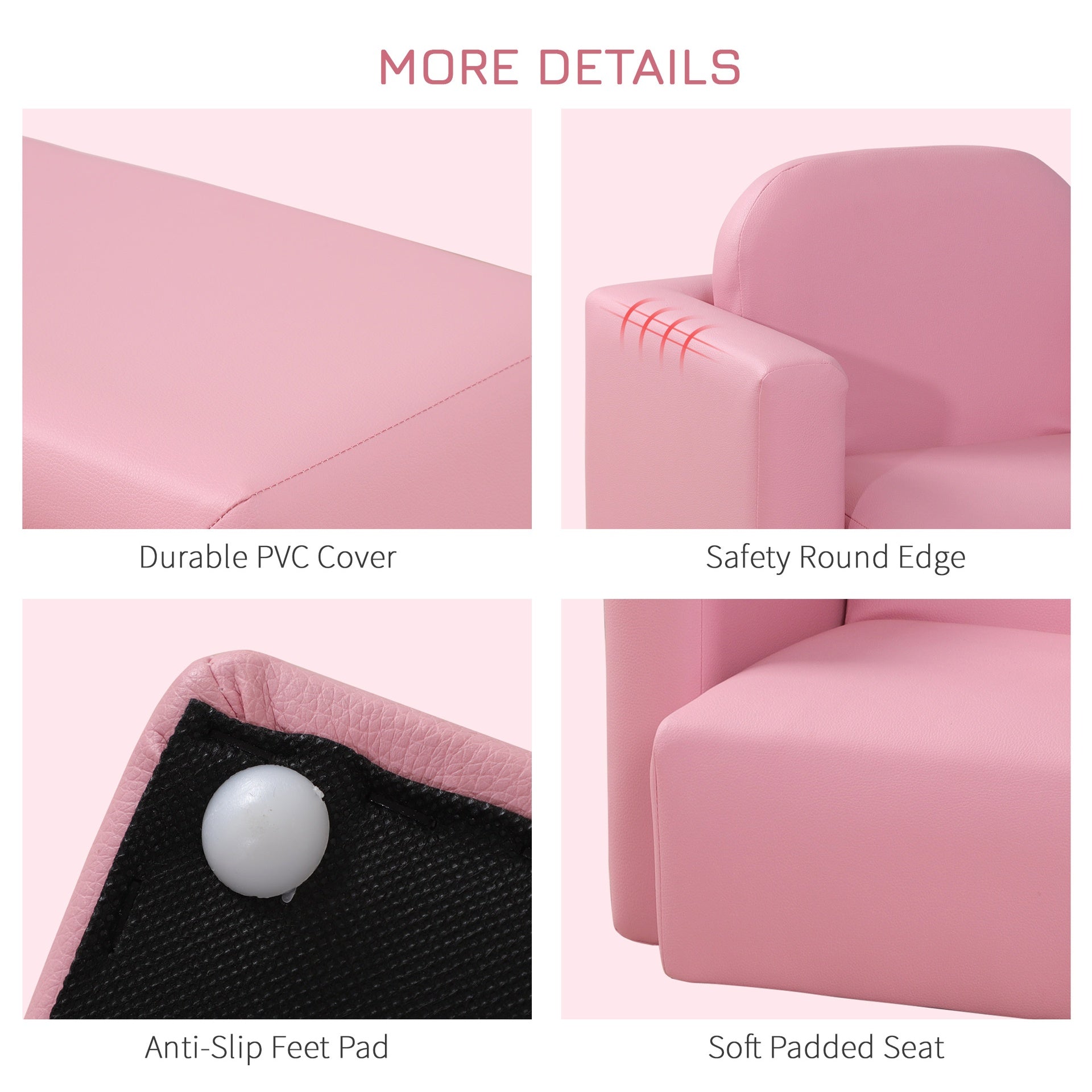 Qaba 2-in-1 Convertible Table and Chair Set for Boys Girls for Boys Girls, Pink