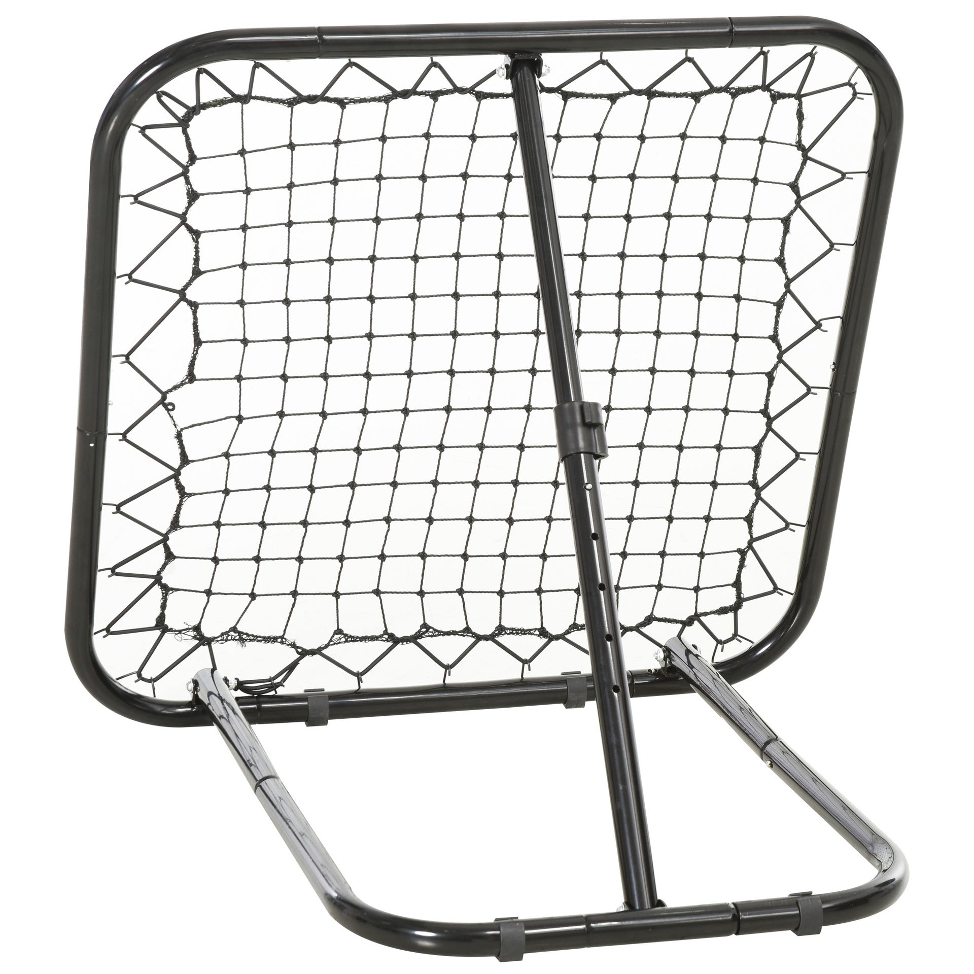 Soozier Soccer Rebounder Net, 3' x 3', Angle Adjustable Portable Training Goal Net with Quick Folding Design, Sturdy Metal Tube