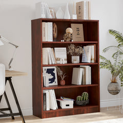 4 Shelf boockase Display Bookcase Freestanding Wooden Bookshelves for Home Office Living Room,48 Inch Height