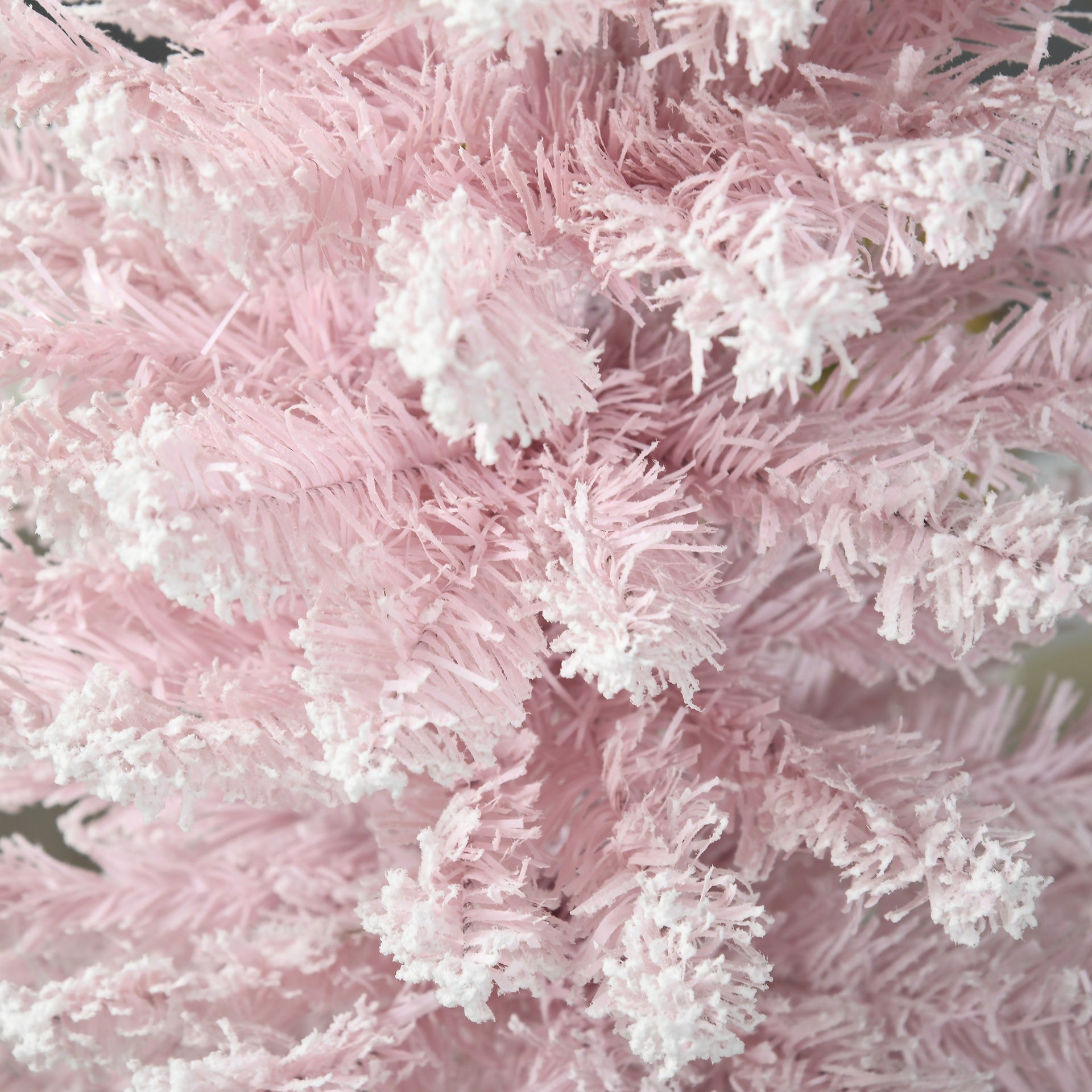 HOMCOM 5' Decorated Christmas Tree Snow Flocked Artificial Christmas Tree with Pencil Shape, Realistic Branches, Pink