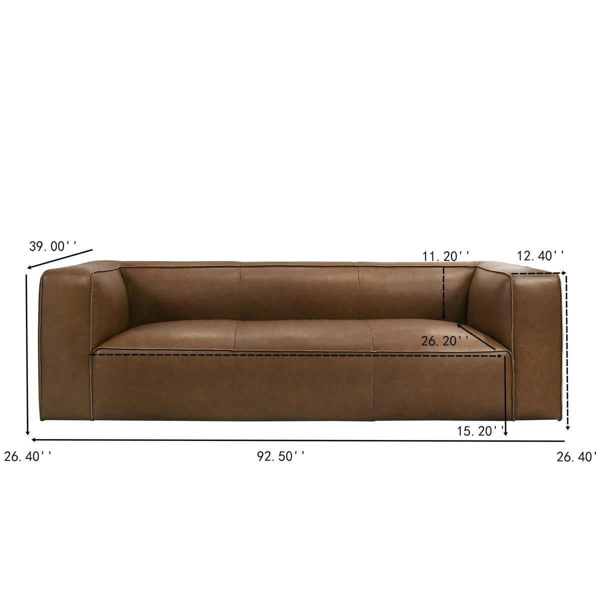 Colton Tan Leather Sofa