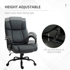 Vinsetto Executive Office Chair with Wide Seat, Computer Desk Chair with Adjustable Height, Swivel Wheels, Gray