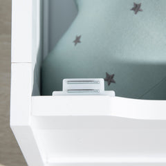 Qaba Toddler Toy Box Storage Bench with Large 27 Liter Interior, Kids Storage Bench Seat with Storage for Toddler Playroom Furniture, Kids Bedroom Furniture, Toy Organizer and Storage Bin, Gray