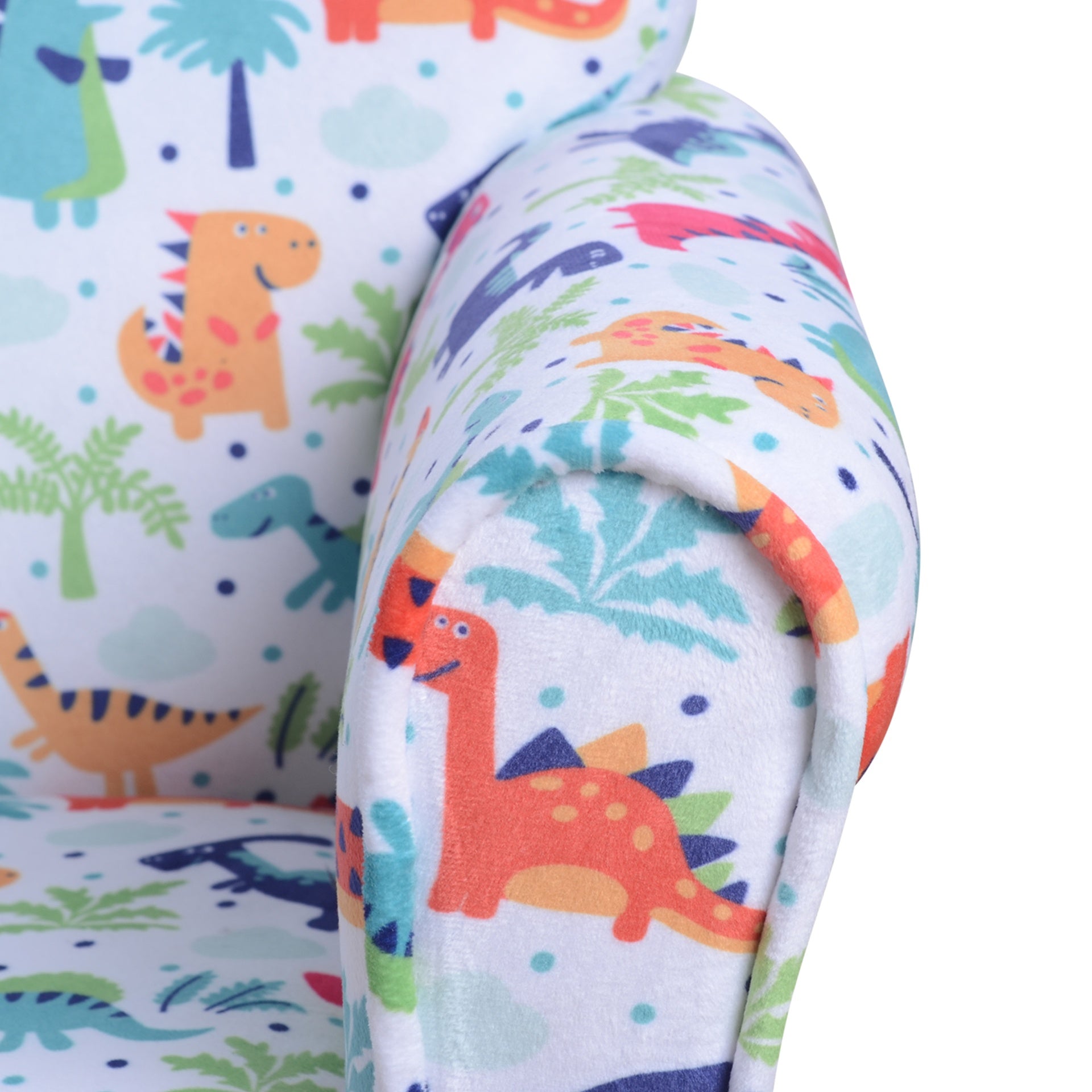 Qaba Kid's Sofa Armchair with Dinosaur Design and Thick Padding