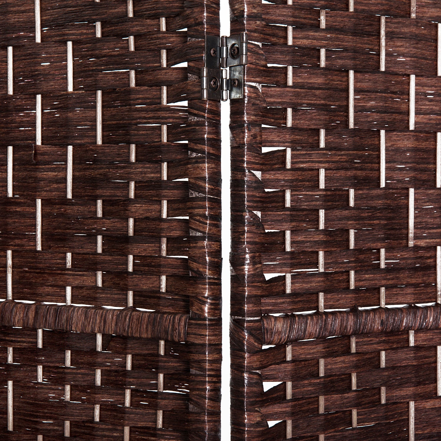 HOMCOM 6' Tall Wicker Weave 6 Panel Room Divider Privacy Screen - Brown
