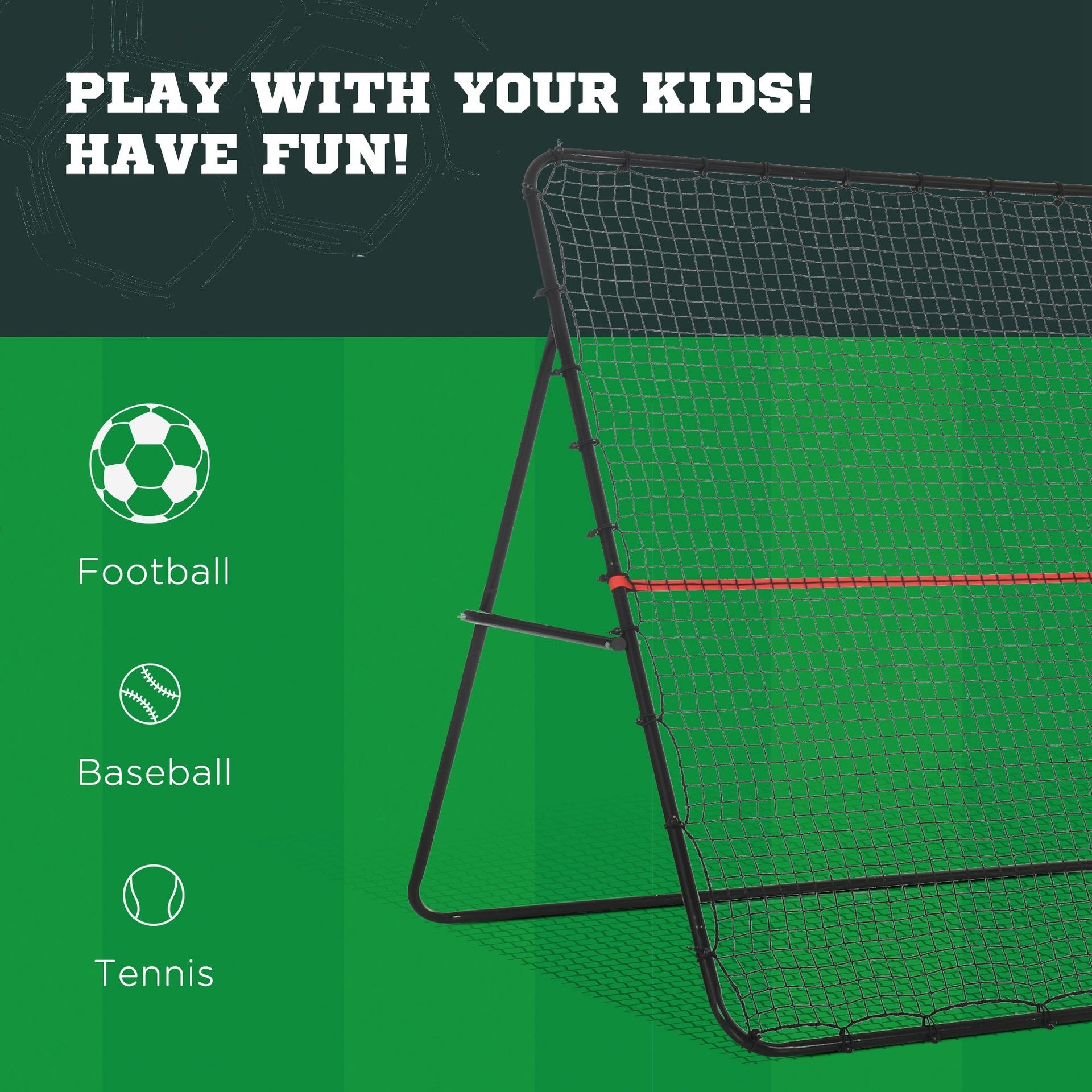 Soozier Soccer Rebounder Net, Adjustable and Foldable Multi-Sport Training Bounce Back Net, Target Goal for Soccer Practice and Training, 8.5' x 6.5'