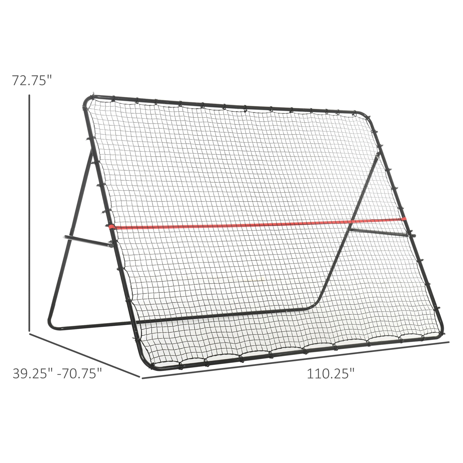 Soozier Soccer Rebounder Net, Adjustable and Foldable Multi-Sport Training Bounce Back Net, Target Goal for Soccer Practice and Training, 8.5' x 6.5'