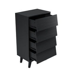 4 Drawer Double Dresser Features Vintage-style and Bevel Design