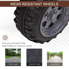 Aosom Kids ATV Four Wheeler  Ride on Car, Motorized Quad, 6V Battery Powered Electric Quad with Songs for 18-36 Months, Black