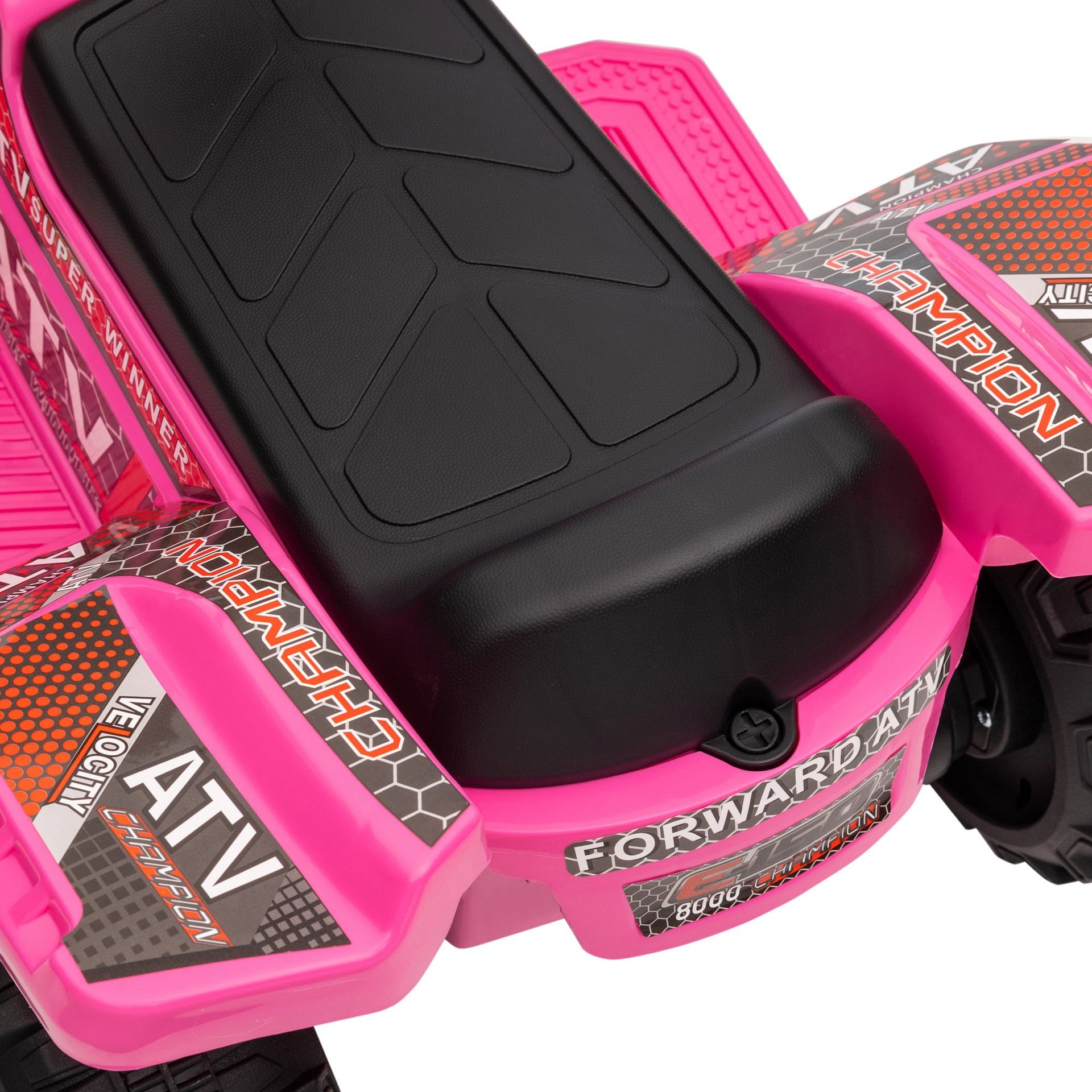 Aosom Kids Four Wheeler  Ride on Car, Motorized Quad, 6V Battery Powered Electric Quad with Songs for 18-36 Months, Pink