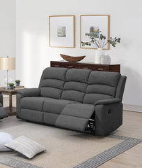 Modern 2pc Living Room Set 1x Sofa 1x Loveseat Padded Armrest And Backrest Vertical Tufting Dark Gray Finish Primary Living Room Furniture