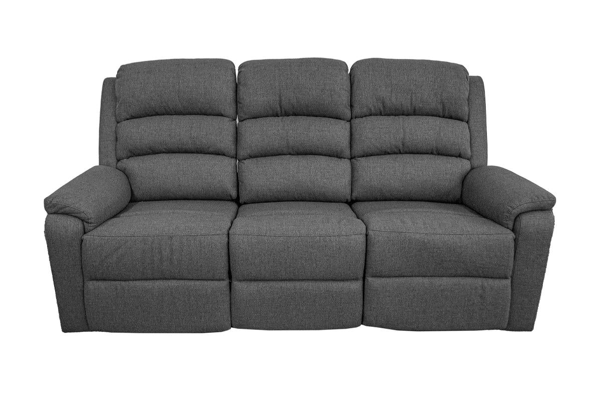 Modern 2pc Living Room Set 1x Sofa 1x Recliner Vertical Tufting Cushion Backrest Padded Armrest And Backrest Dark Gray Finish Primary Living Rom Furniture