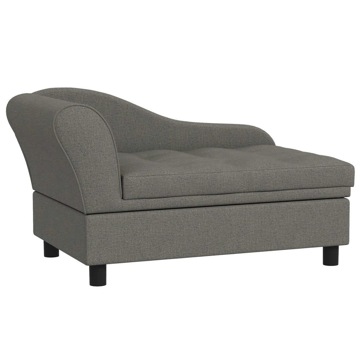 PawHut Pet Sofa Dog Sofa for Small Dogs with Storage, Gray