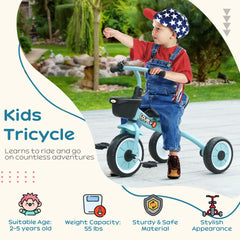 Qaba Tricycle for Kids Age 2-5, Toddler Bike for Children, Blue