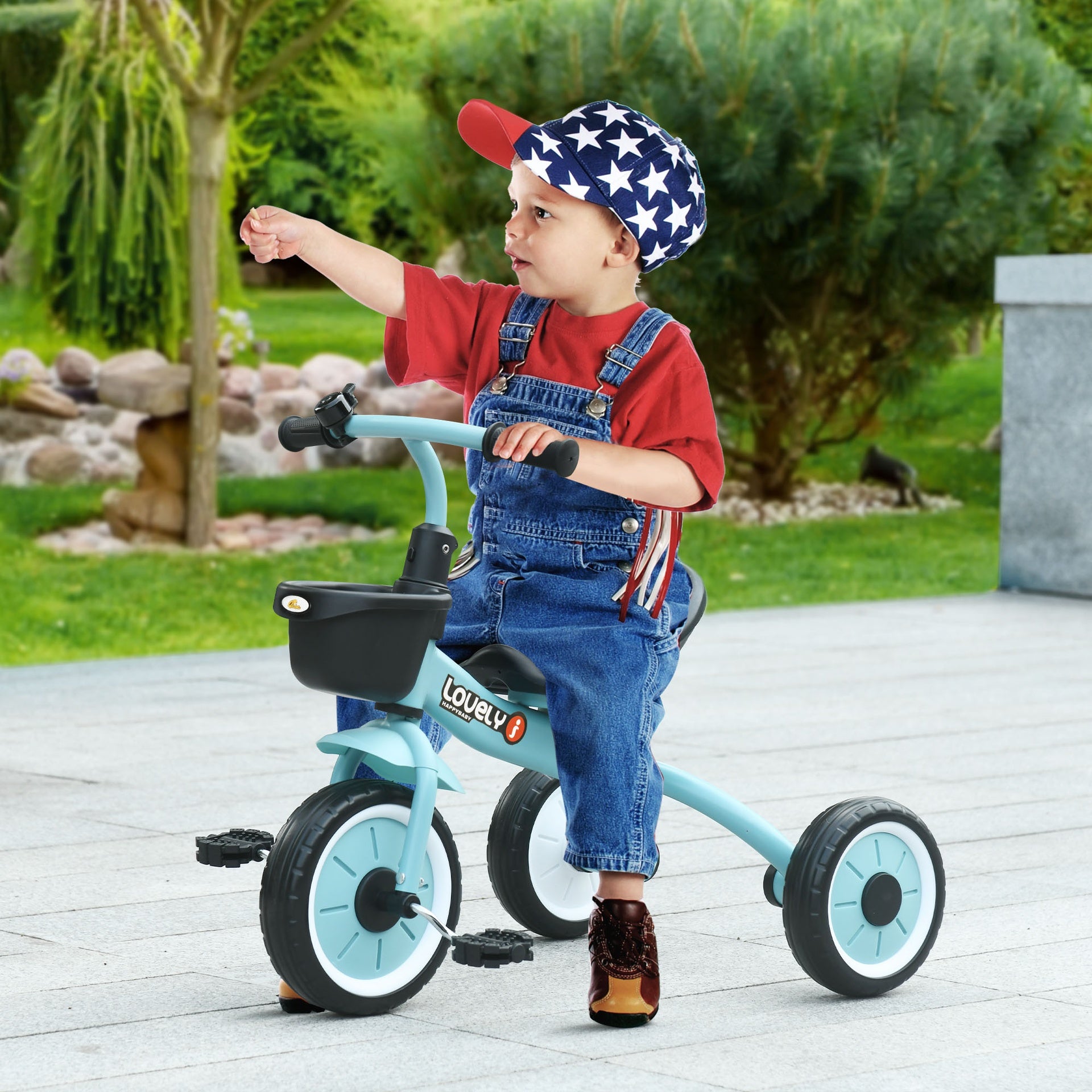Qaba Tricycle for Kids Age 2-5, Toddler Bike for Children, Blue