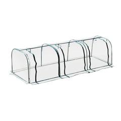 Outsunny 11.5' L x 3.25' W x 2.5' H PVC Metal Tunnel Garden Greenhouse Kit
