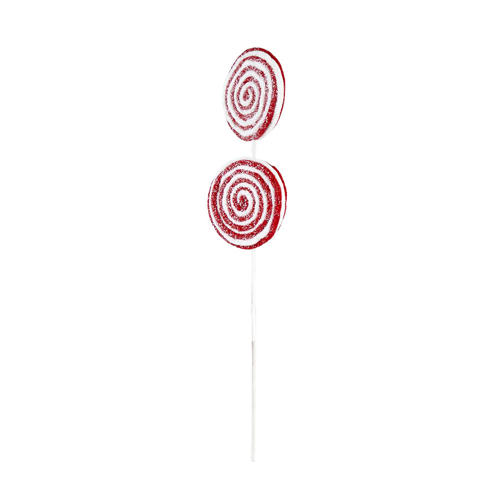 19x7" Iced Lollipop Spray, Christmas Tree Ornaments for Holiday Party Decorations, Set of 6