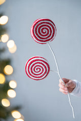 19x7" Iced Lollipop Spray, Christmas Tree Ornaments for Holiday Party Decorations, Set of 6