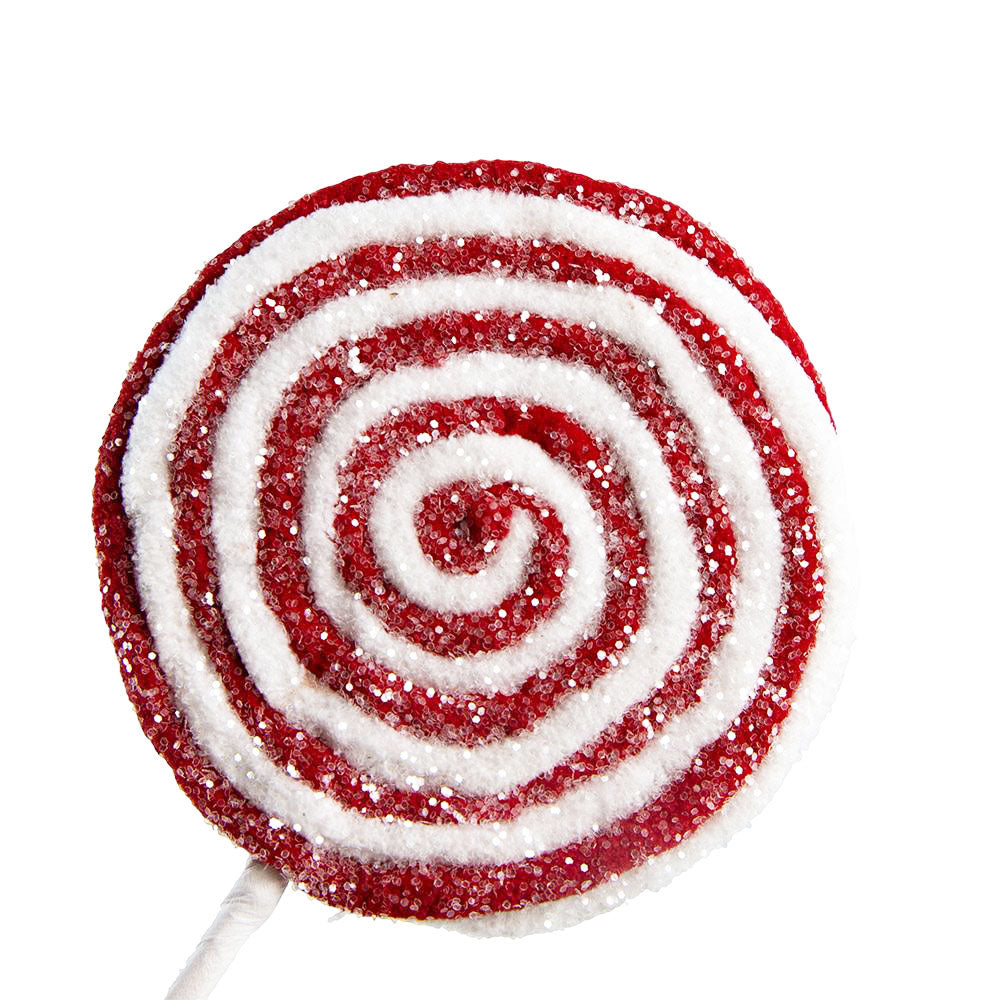 19x7" Iced Lollipop Spray, Christmas Tree Ornaments for Holiday Party Decorations, Set of 6