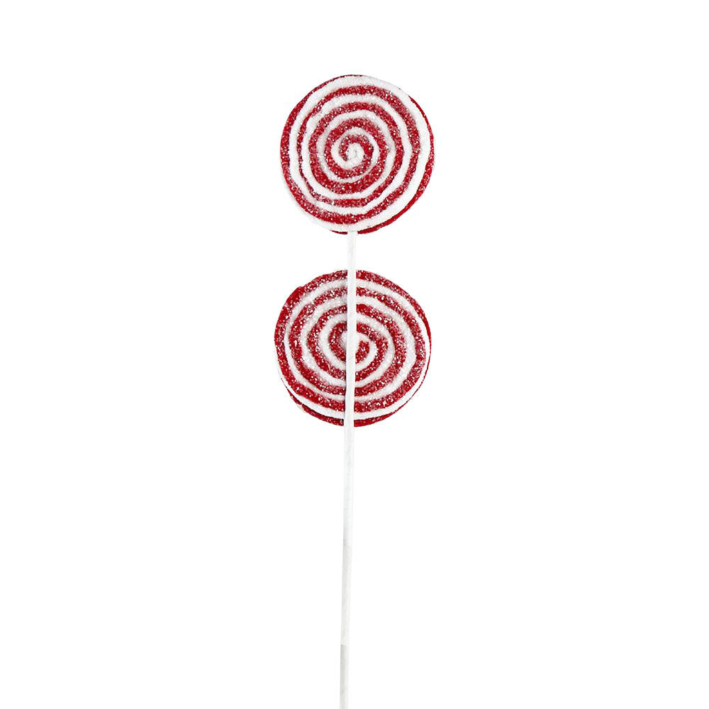 19x7" Iced Lollipop Spray, Christmas Tree Ornaments for Holiday Party Decorations, Set of 6