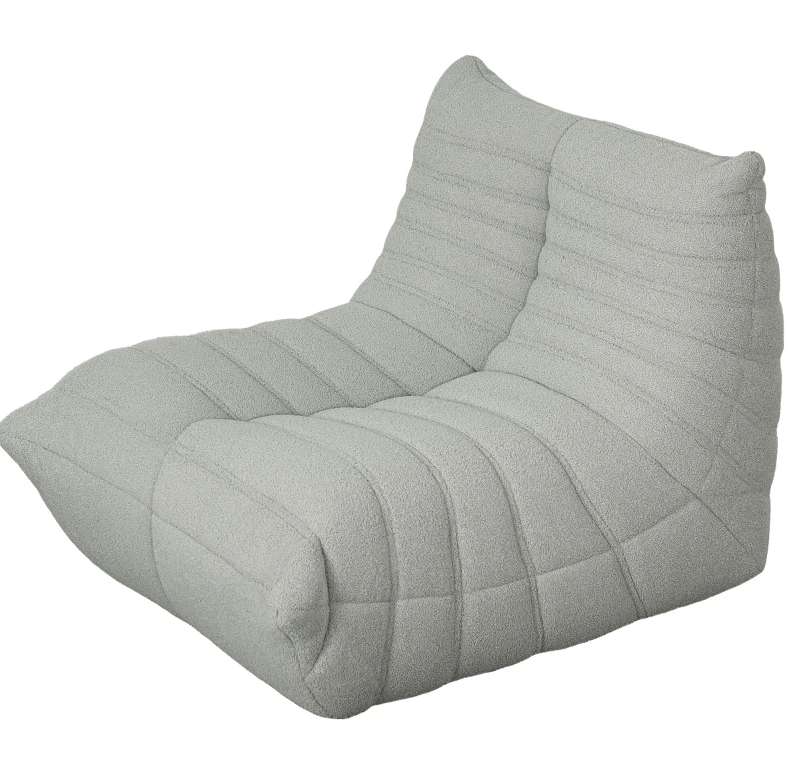 Bean Bag Chair ,  Bean Bag Sofa with High Density Foam for bedroom, Light Gray