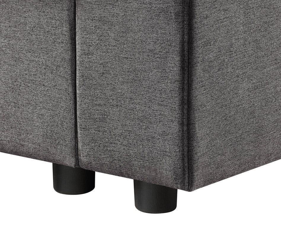 Walfredo 145.5"W Gray Linen 7-Seater U-Shape Sectional Sofa Chaise with Pocket