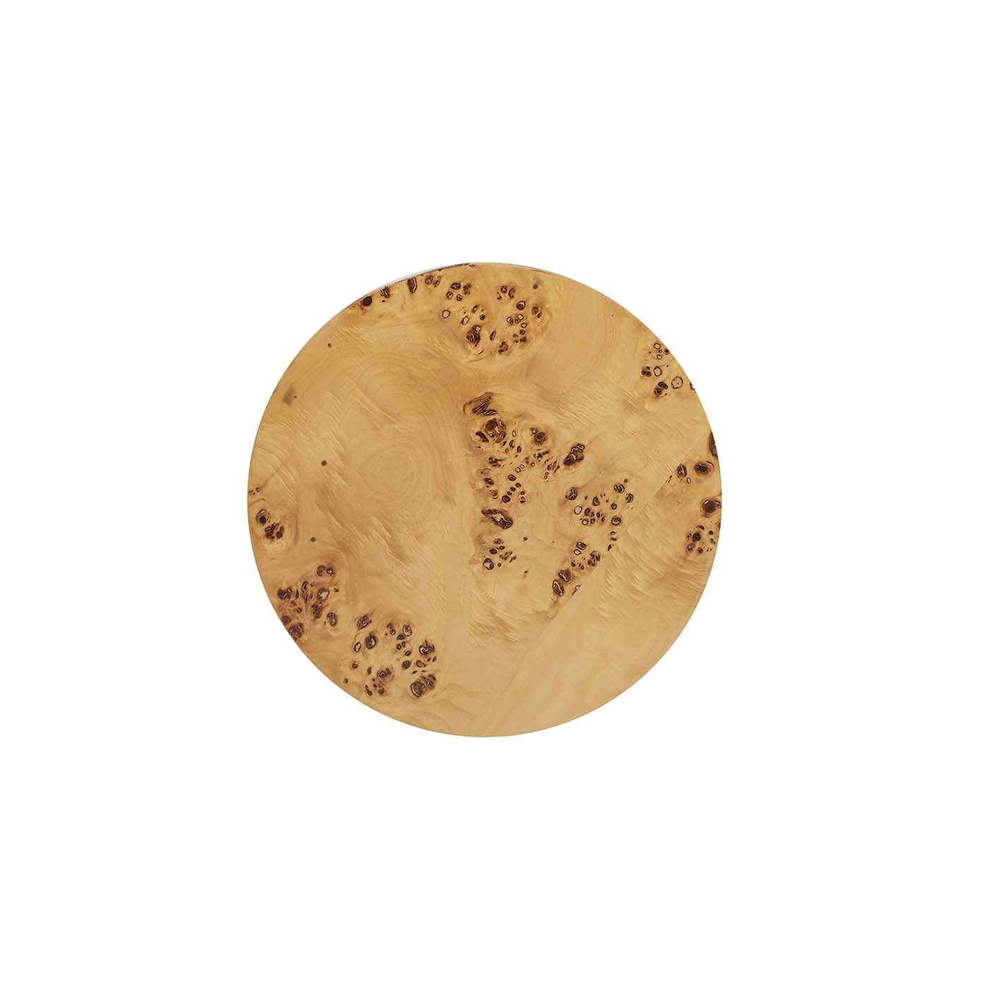 Nebula 22" Accent Pillar Side Table Warm Natural Brown Burl Wood