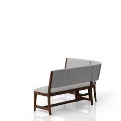 Cherry Table with Curved Bench, Backless Bench and 2 Side Chairs
