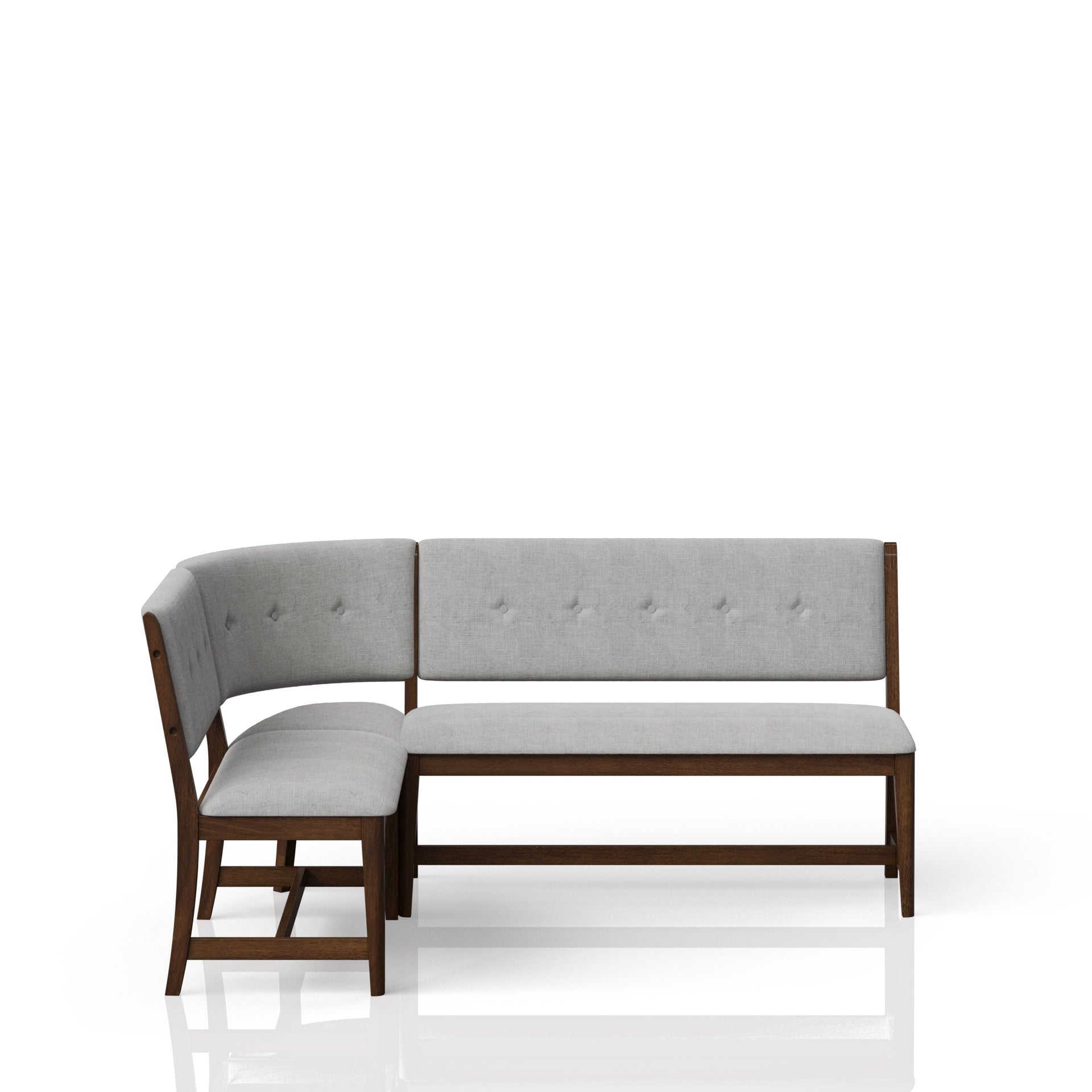 Cherry Table with Curved Bench, Backless Bench and 2 Side Chairs