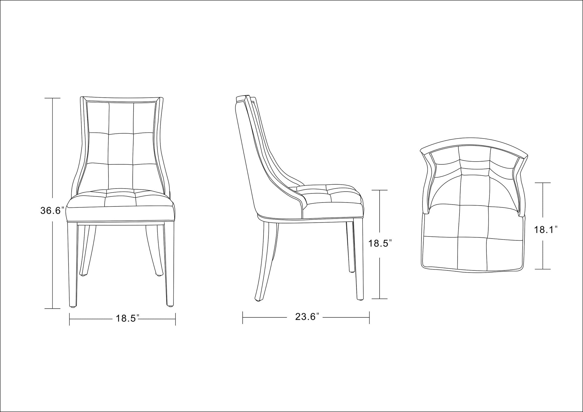 Dining Chair - Set of 2 in Tan