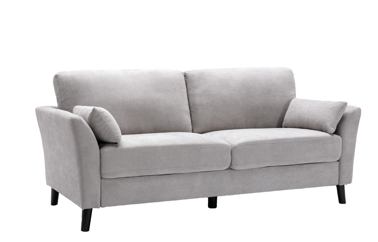 Damiano 77"W Light Gray Woven Fabric Sofa