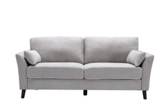 Damiano 77"W Light Gray Woven Fabric Sofa