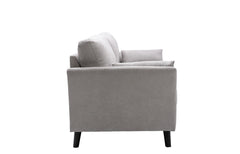 Damiano 77"W Light Gray Woven Fabric Sofa