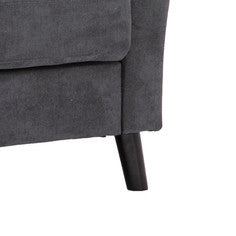 Damiano 77"W Gray Woven Fabric Sofa