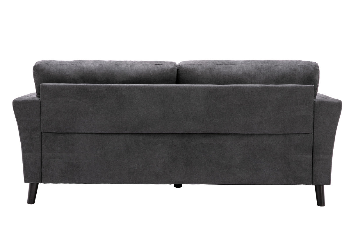 Damiano 77"W Gray Woven Fabric Sofa