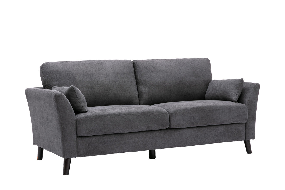 Damiano 77"W Gray Woven Fabric Sofa