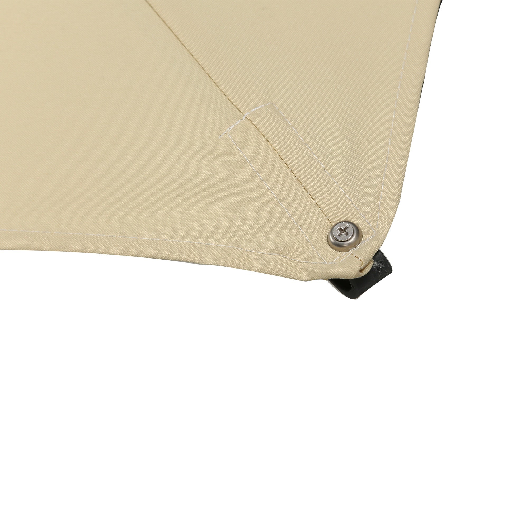 Outsunny 10ft Offset Patio Umbrella, Hanging Cantilever Umbrella, Square Shape, Aluminum Cross Base, Tilt, 360-Degree Rotation, Beige