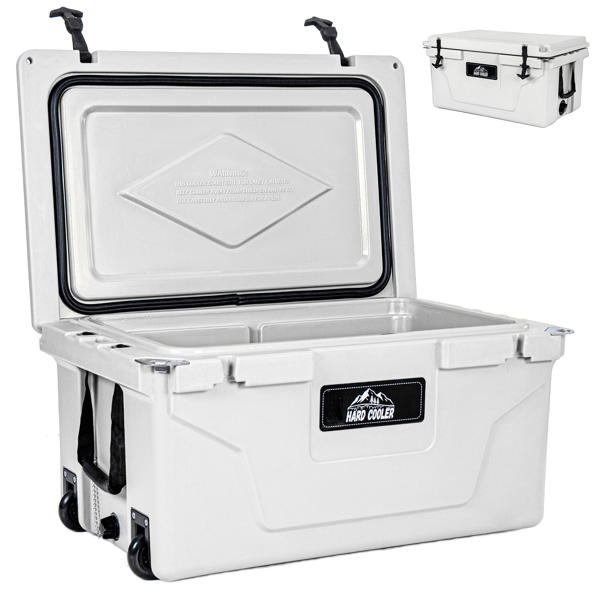 White outdoor Camping Picnic Fishing portable cooler 65QT Portable Insulated Cooler Box