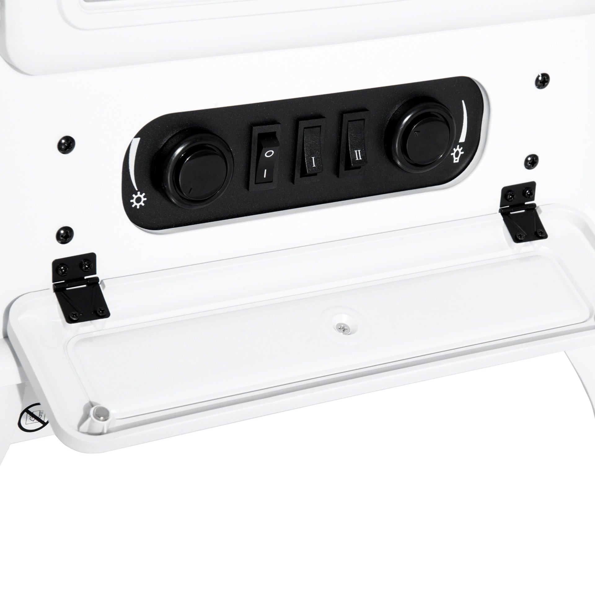 HOMCOM Fireplace Stove, Electric Fireplace Heater with Realistic LED Flames and Logs, 725W/1450W, White