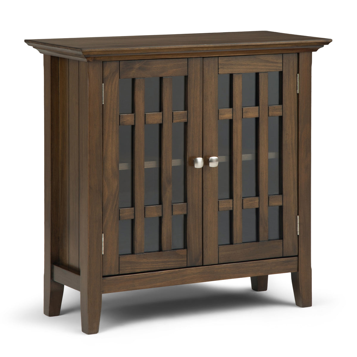 Bedford 32 inch Wide Solid Wood Low Storage Media Cabinet in Rustic Natural Aged Brown