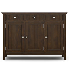 Acadian 51 inch Wide Solid Wood Entryway Storage Cabinet in Brunette Brown