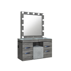 Lorena Grey Vanity and Stool Set