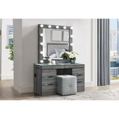 Lorena Grey Vanity and Stool Set