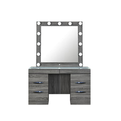 Lorena Grey Vanity and Stool Set