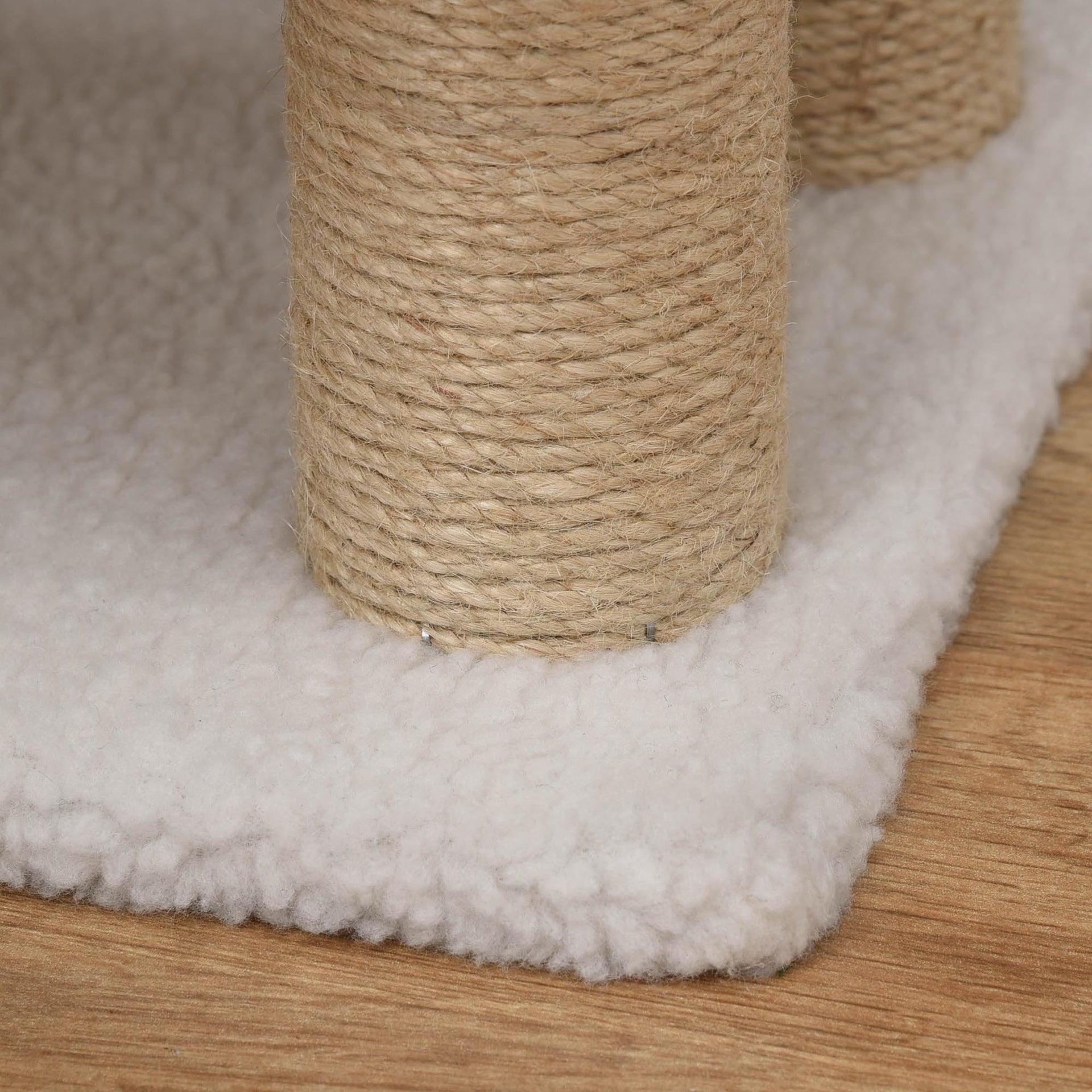 PawHut 4 Levels Cat Steps with Scratching Posts for High Bed, Sofa, White