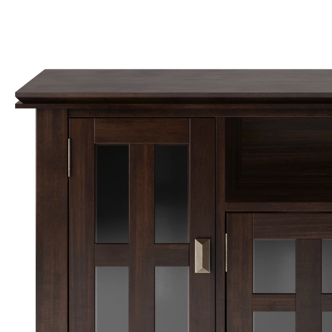 Artisan 72 inch Wide Solid Wood TV Stand in Tobacco Brown For TVs up to 80 inches