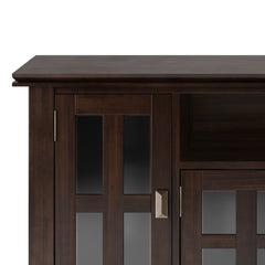 Artisan 72 inch Wide Solid Wood TV Stand in Tobacco Brown For TVs up to 80 inches