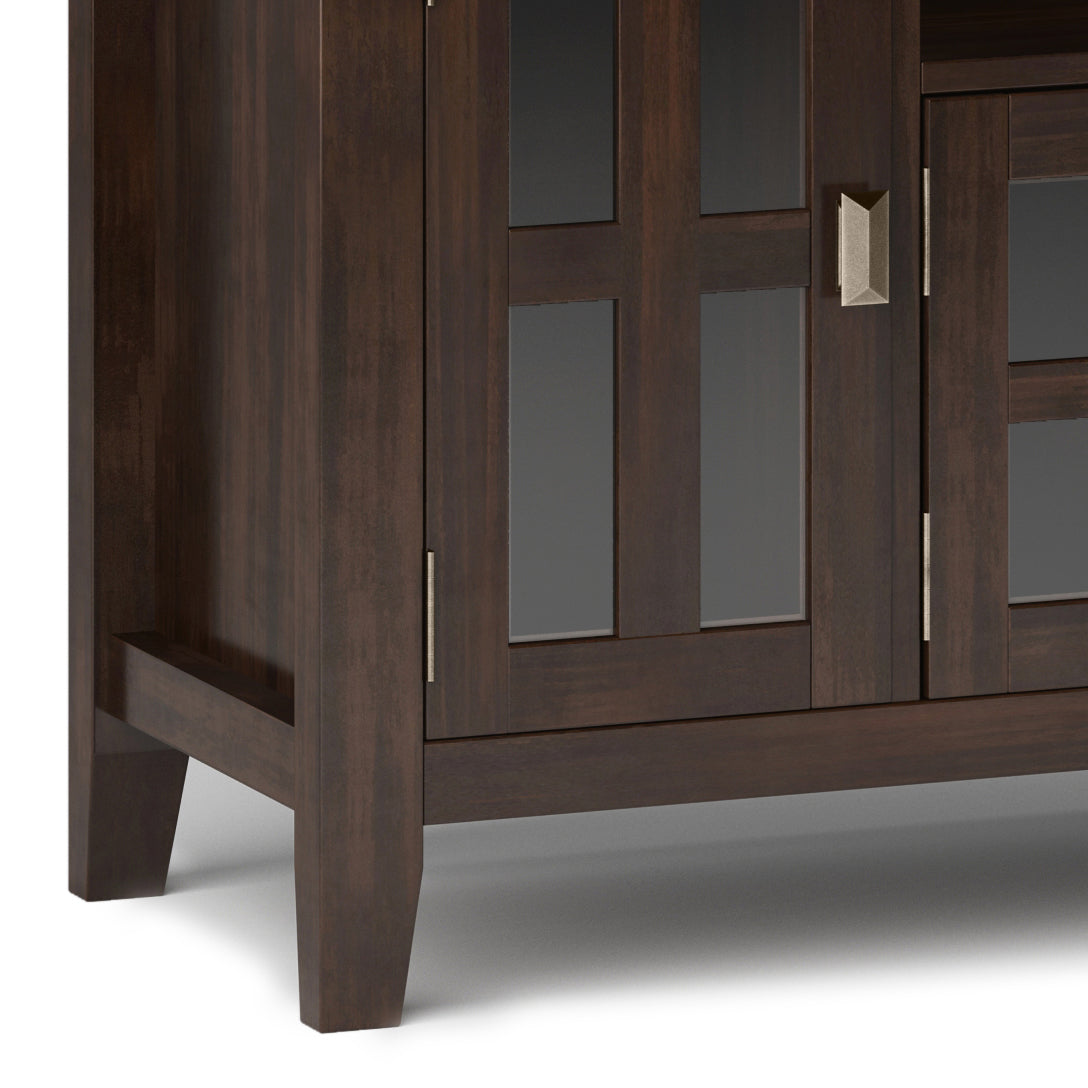 Artisan 72 inch Wide Solid Wood TV Stand in Tobacco Brown For TVs up to 80 inches