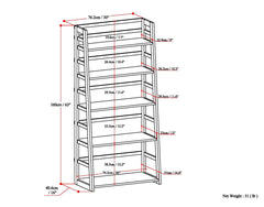 Acadian - Ladder Shelf Bookcase - Light Golden Brown