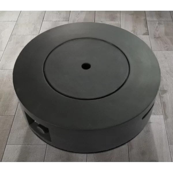 11" H x 30" W Fibre Reinforced Concrete Propane Gas Outdoor Fire Pit Table with Lid